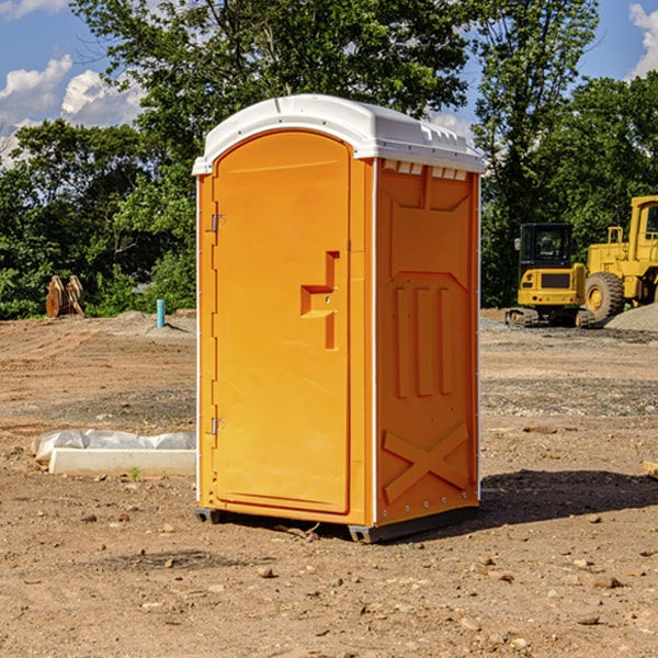 can i customize the exterior of the portable toilets with my event logo or branding in Brighton IA